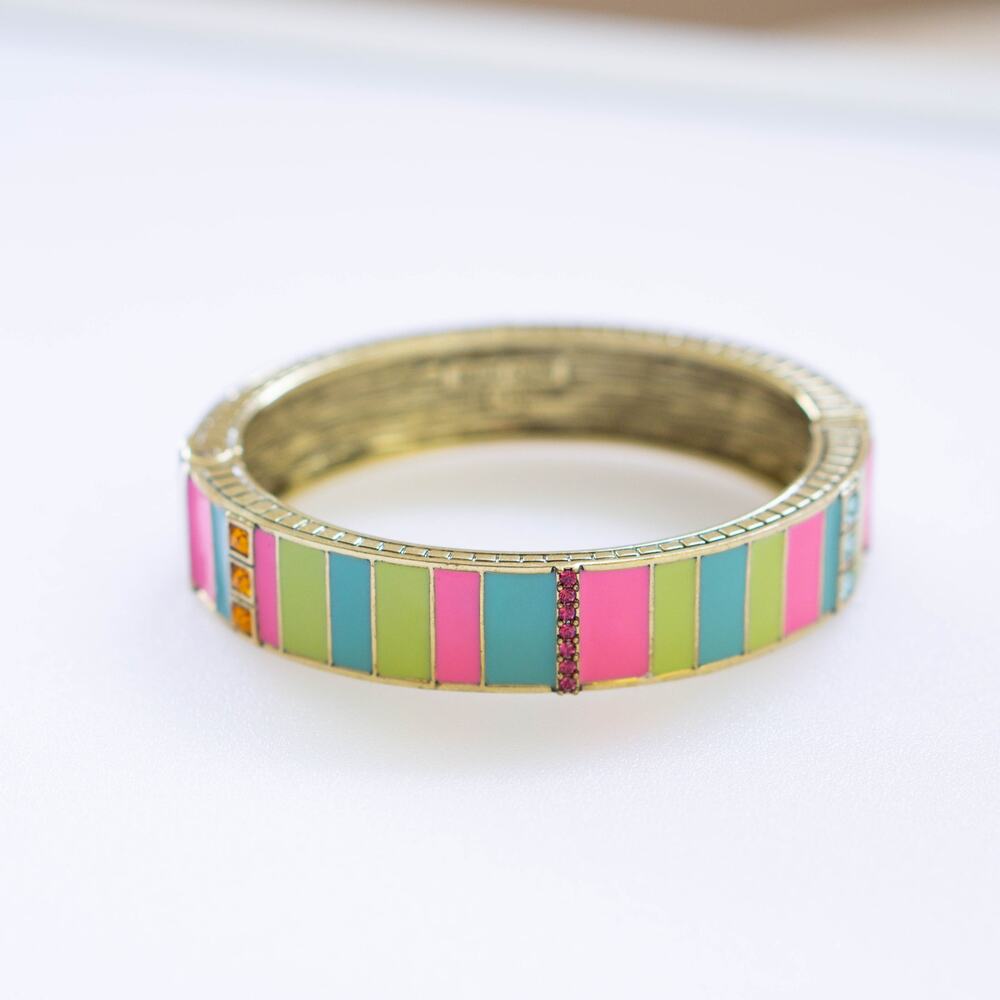 Heidi Daus Color Crazy Enamel MultiColor Crystal Bracelet Medium